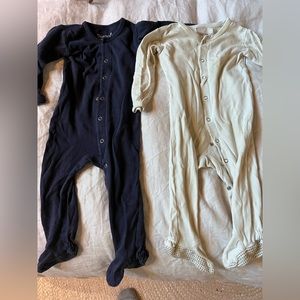 L’oved baby footed onesie 9-12 months 2 pack